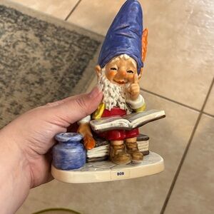 Goebel Gnome Figurine with Blue Hat and Red Pants